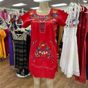 Puebla Tradicional Red Dress